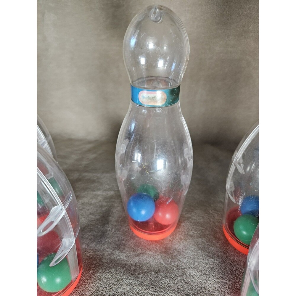 Little Tikes Clear Plastic Rattle Bowling Pin Toy Replacement Part / Piece (6) - Picture 6 of 9